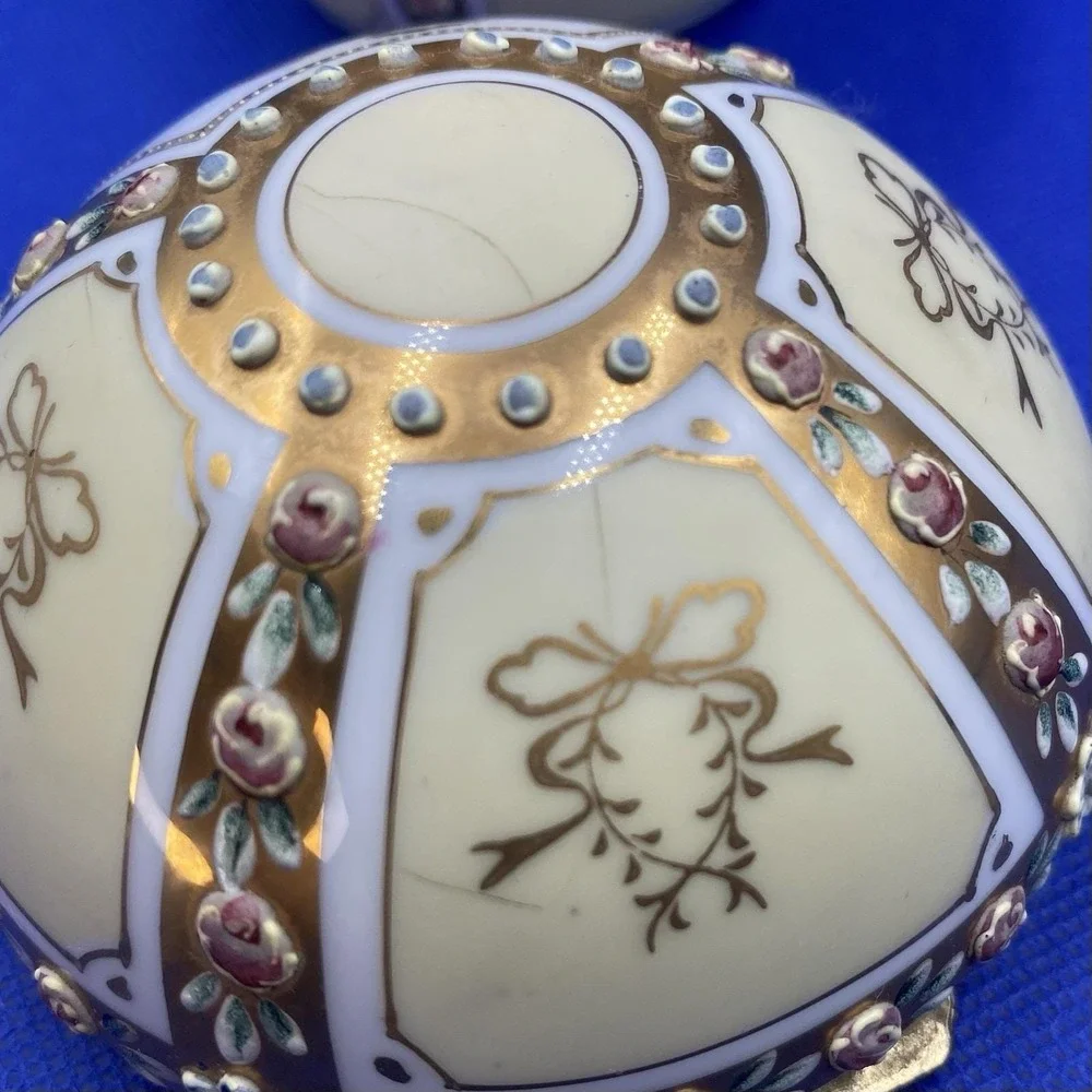 Vintage Vanity Box Ardalt Lenwile Porcelain Floral 5